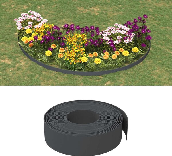 5x10m Szürke Polietilén Kerti Szegély - 15cm