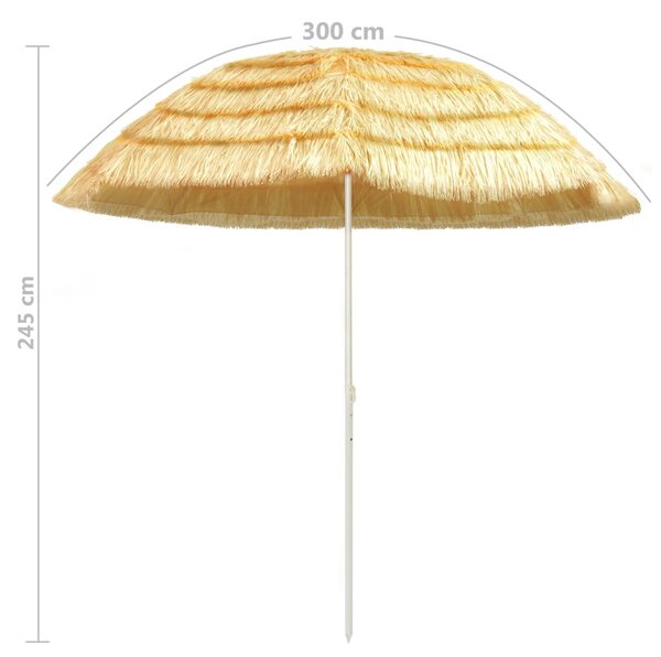 Hawaii stílusú természetes strand napernyő 300 cm