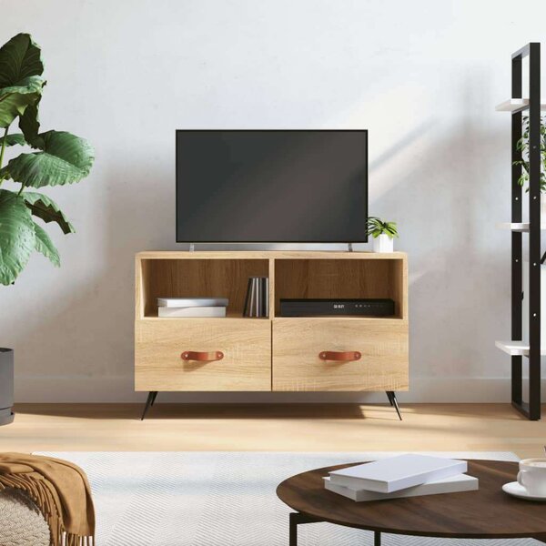 VidaXL sonoma-tölgyszínű szerelt fa TV-szekrény 80 x 36 x 50 cm
