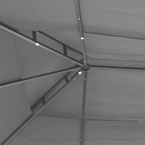 Kerti Acél Pavilon - 400x300x270 cm - Antracitszürke