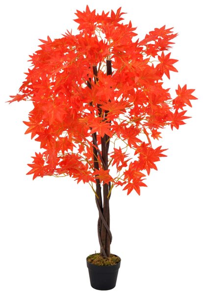 Piros, cserepes műjuharfa 120 cm