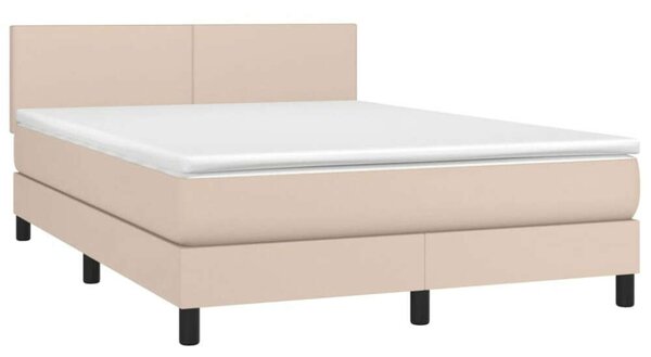 VidaXL Ágy - Cappuccino Műbőr - 140x200 cm