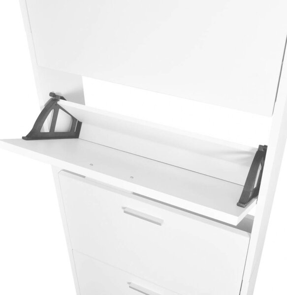 Fehér Cipősszekrény - 5 Rekeszes - 169 cm