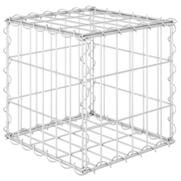 Kocka alakú acélhuzal gabion magaságyás 30 x 30 x 30 cm