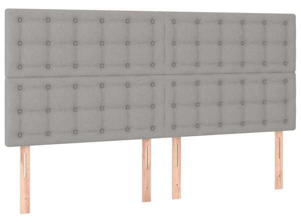 VidaXL LED-es Ágy - Szövet - 160x200 cm