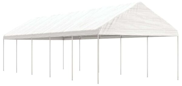 VidaXL Nagy Fehér Pavilon - 11,15 x 4,08 m
