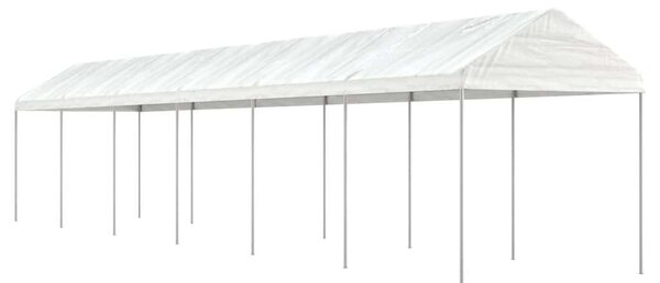 VidaXL Nagy Fehér Polietilén Pavilon - 13,38 x 2,28 m