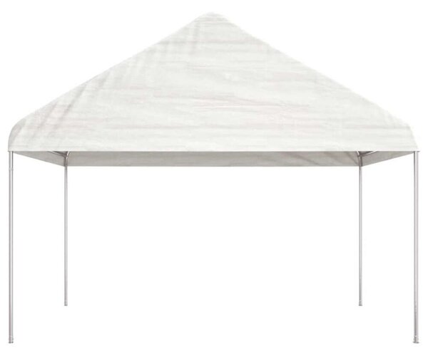 Outsunny - Nagy Fehér Pavilon - Tetős - 15,61x4,08x3,22m