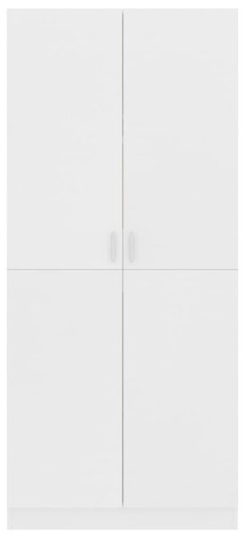 Fehér szerelt fa ruhásszekrény 80 x 52 x 180 cm