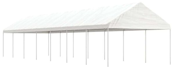 Outsunny - Nagy Fehér Pavilon - Tetős - 15,61x4,08x3,22m