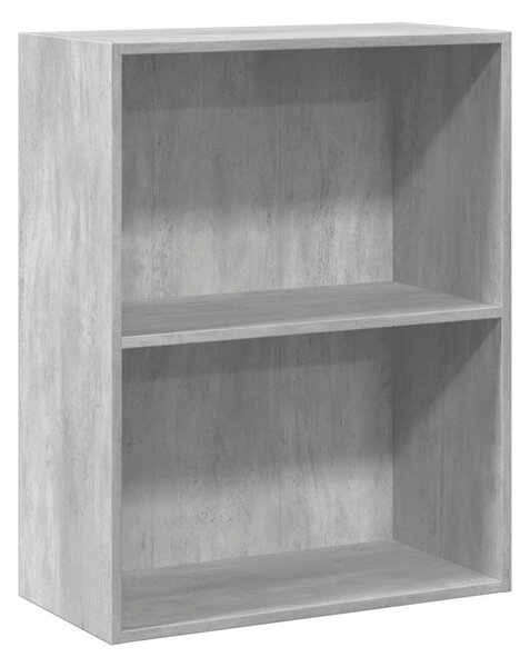 2 szintes betonszürke forgácslap könyvszekrény 60x30x76,5 cm