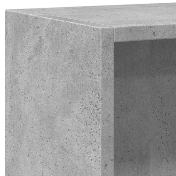 2 szintes betonszürke forgácslap könyvszekrény 60x30x76,5 cm