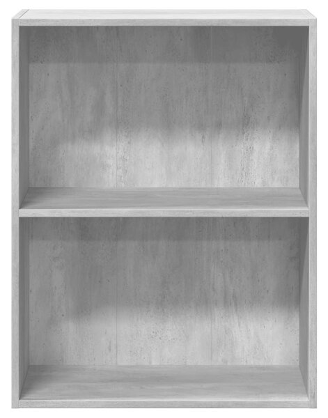 2 szintes betonszürke forgácslap könyvszekrény 60x30x76,5 cm