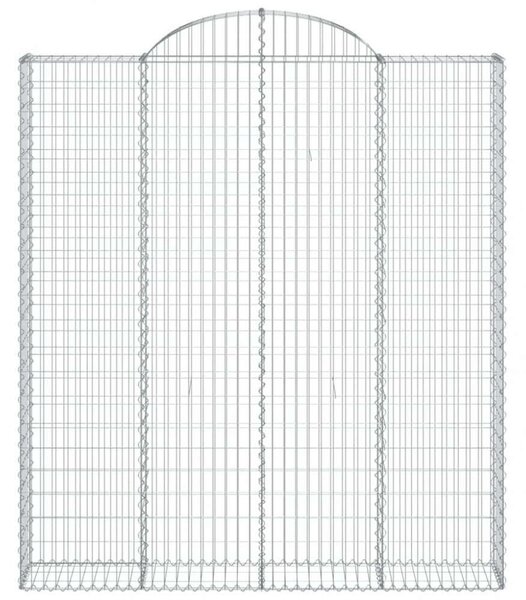 VidaXL Gabion Kosár Fal - 5 db - 200x30x220/240 cm