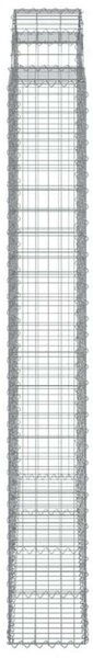 VidaXL Gabion Kosár Fal - 5 db - 200x30x220/240 cm