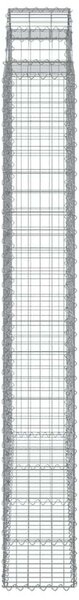 VidaXL Gabion Kosár Kerti Fal - 4 db - 200x30x220/240 cm