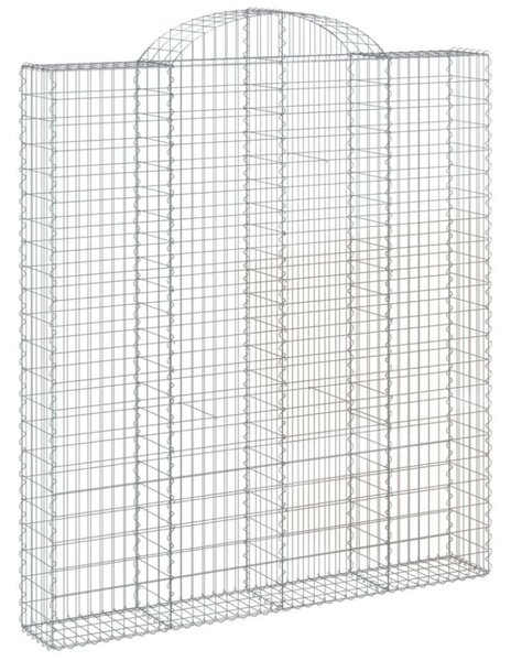 VidaXL Gabion Kosár Fal - 5 db - 200x30x220/240 cm