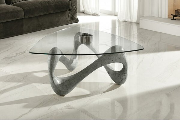 TETRIS kő design dohányzóasztal - szürke