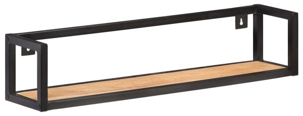 2 db tömör akácfa fali polc 80 cm