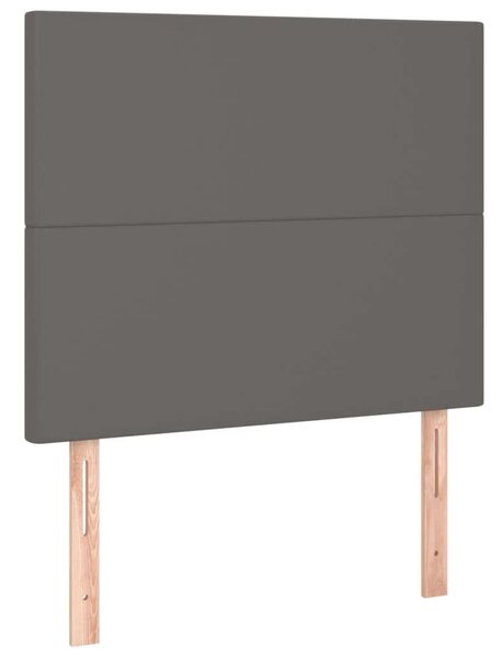 VidaXL Ágy - 90x200 cm - Szürke Műbőr