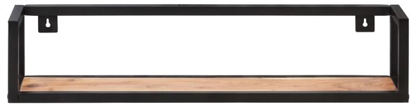 2 db tömör akácfa fali polc 80 cm