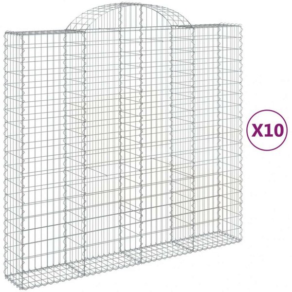 VidaXL Íves Gabion Kosár - 10 db - 200x50x180/200 cm