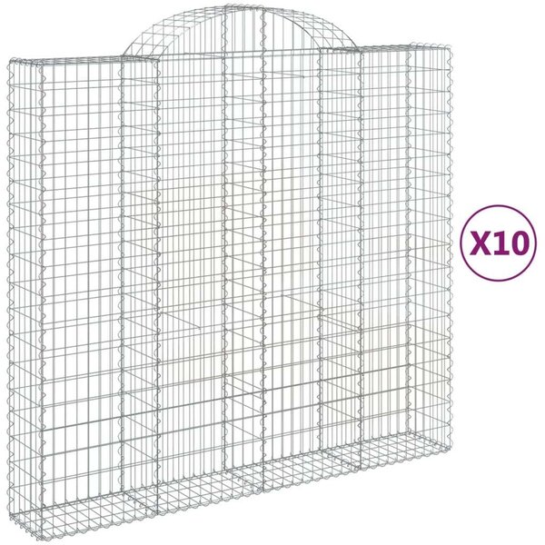 VidaXL Íves Gabion Kosár - 10 db - 200x50x180/200 cm