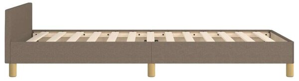 VidaXL tópszínű szövet ágykeret fejtámlával 90 x 200 cm