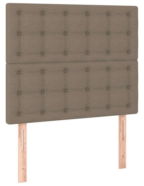 VidaXL tópszínű szövet ágykeret fejtámlával 90x190 cm