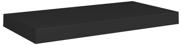 Fekete MDF lebegő fali polc 50 x 23 x 3,8 cm