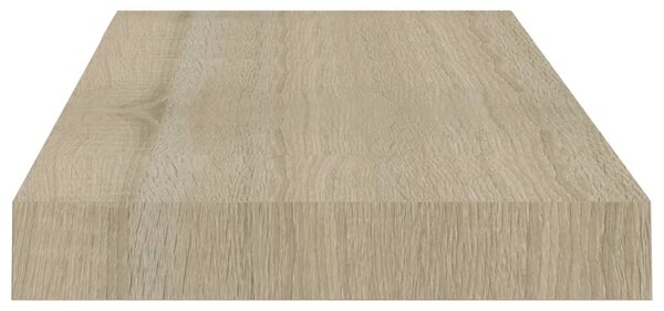 4 db tölgyszínű MDF lebegő fali polc 50 x 23 x 3,8 cm