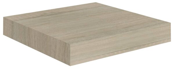 Tölgyszínű MDF lebegő fali polc 23 x 23,5 x 3,8 cm
