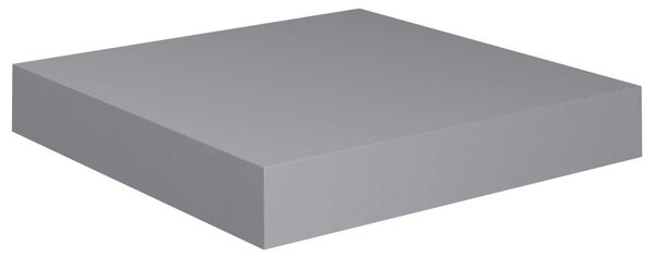 4 db szürke MDF lebegő fali polc 23 x 23,5 x 3,8 cm
