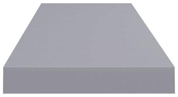 4 db szürke MDF lebegő fali polc 80 x 23,5 x 3,8 cm