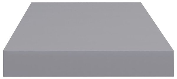 2 db szürke MDF fali polc 50 x 23 x 3,8 cm