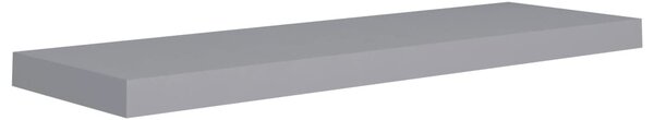 4 db szürke MDF lebegő fali polc 80 x 23,5 x 3,8 cm