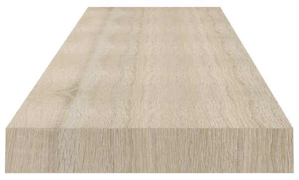 Tölgyszínű MDF lebegő fali polc 120 x 23,5 x 3,8 cm