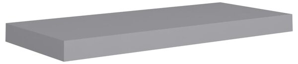 Szürke MDF lebegő fali polc 60 x 23,5 x 3,8 cm