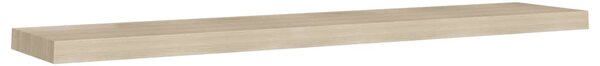 4 db tölgyszínű MDF lebegő fali polc 120 x 23,5 x 3,8 cm