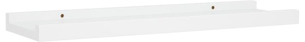 2 db fehér MDF szegélypolc képkeretekhez 40 x 9 x 3 cm