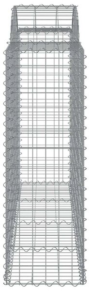 VidaXL 20 db íves horganyzott vas gabion kosár 200x50x120/140 cm