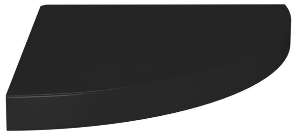 Fekete MDF lebegő sarokpolc 35 x 35 x 3,8 cm