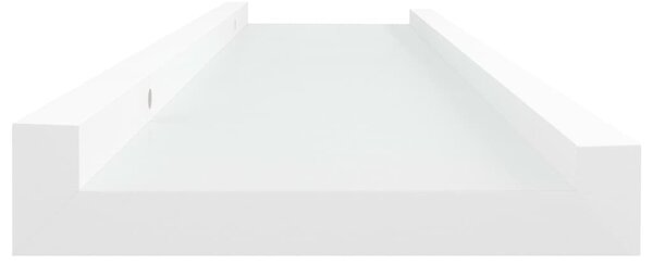 2 db fehér MDF szegélypolc képkeretekhez 40 x 9 x 3 cm