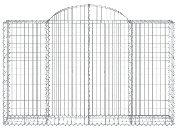VidaXL 20 db íves horganyzott vas gabion kosár 200x50x120/140 cm