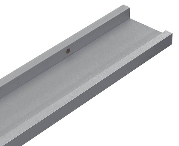 2 db szürke MDF szegélypolc képkeretekhez 60 x 9 x 3 cm