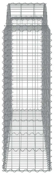 VidaXL 20 db íves horganyzott vas gabion kosár 200x50x120/140 cm