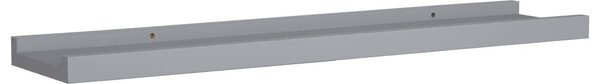 2 db szürke MDF szegélypolc képkeretekhez 60 x 9 x 3 cm