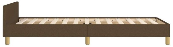 VidaXL sötétbarna szövet ágykeret fejtámlával 80 x 200 cm
