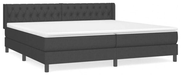VidaXL fekete szövet rugós ágy matraccal 200 x 200 cm