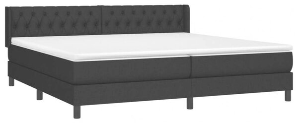 VidaXL fekete szövet rugós ágy matraccal 200 x 200 cm